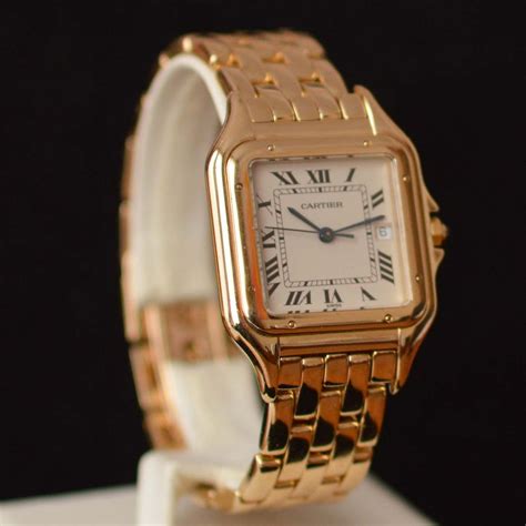 cartier gold women's watch|cartier 18k gold watch models.